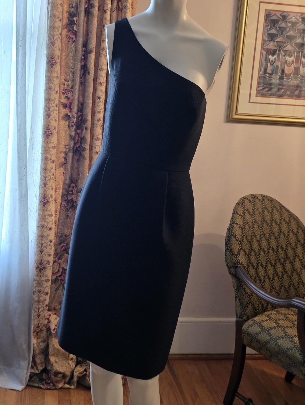 One-Shoulder Black Women’s Sheath Dress
